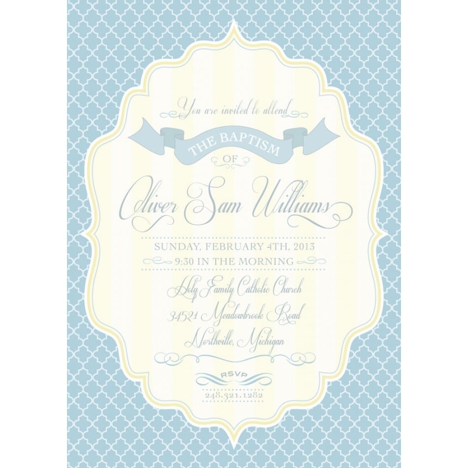 Free Printable Baptism Invitation Template