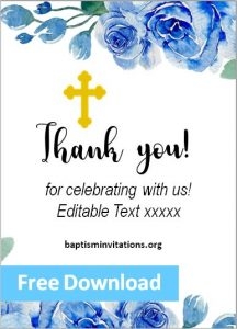 free printable baptism thank you cards
