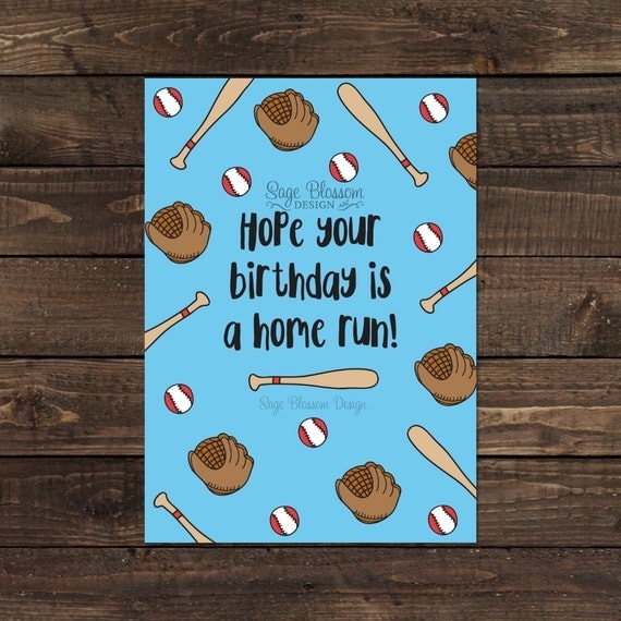 Free Printable Baseball Birthday Cards Free Printable Card