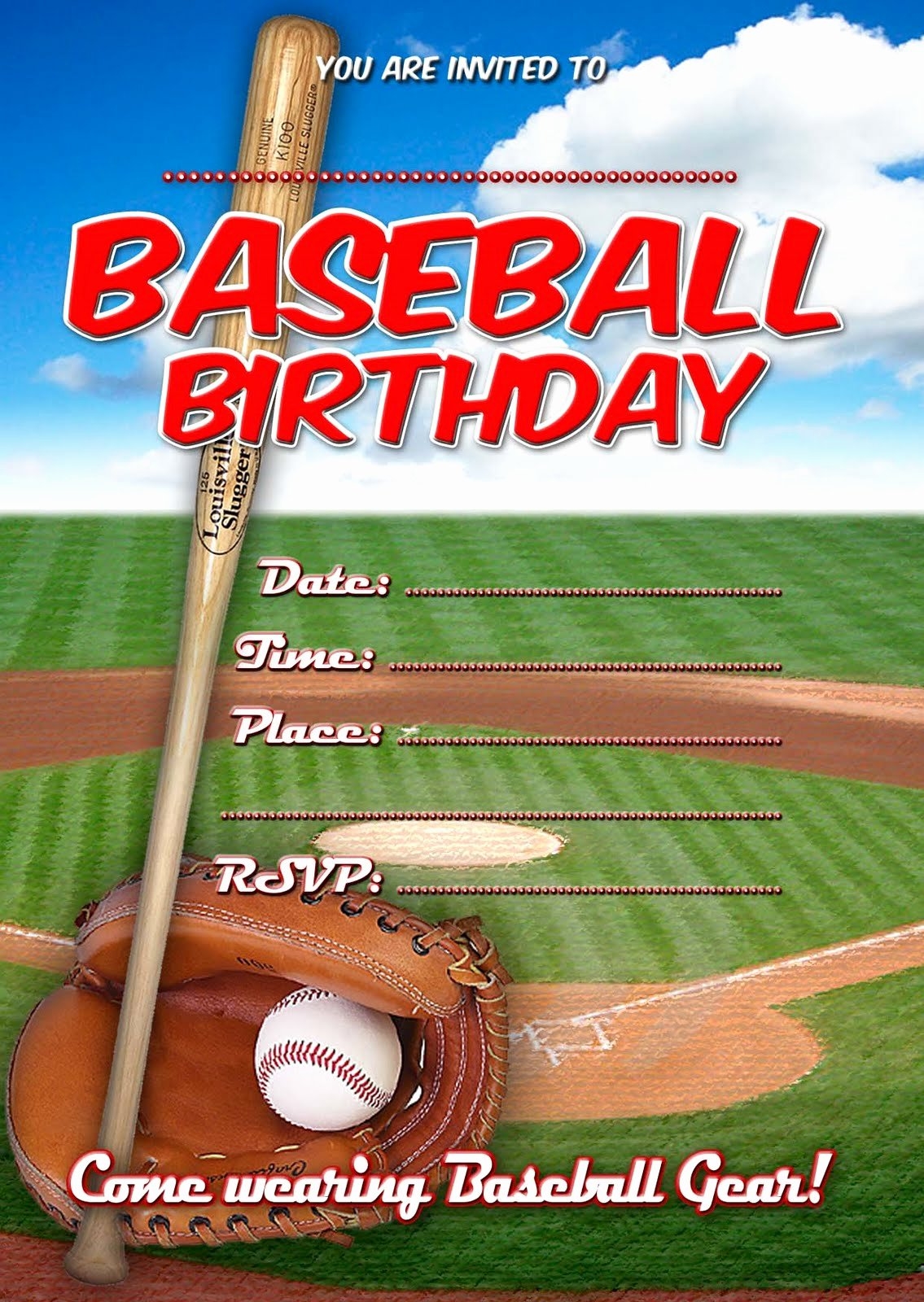 free printable baseball birthday card