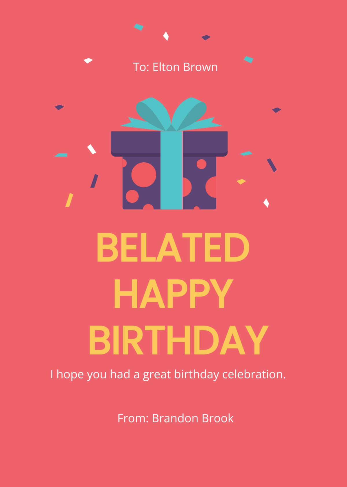 Free Printable Belated Birthday Cards For Her