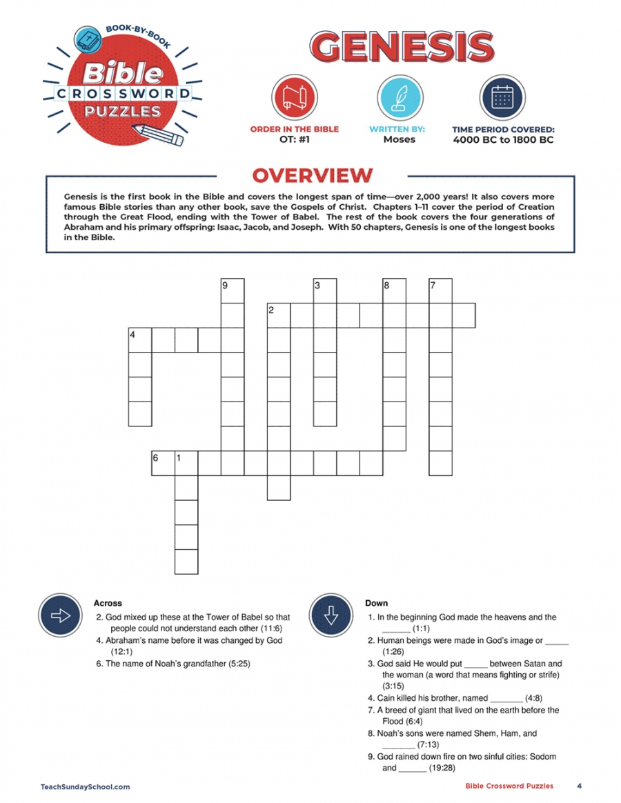 free printable bible crossword puzzles with answers