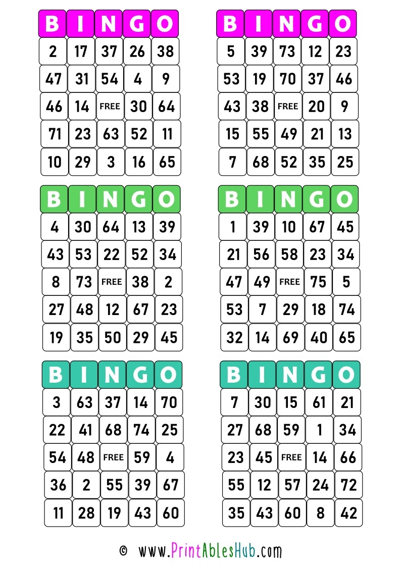 free printable bingo cards with numbers 1 75 pdf
