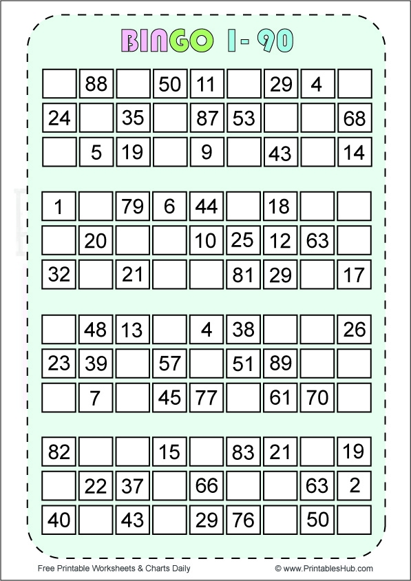 Free Printable Bingo Cards 1 99 Tambola Housie Tickets Free Tambola 
