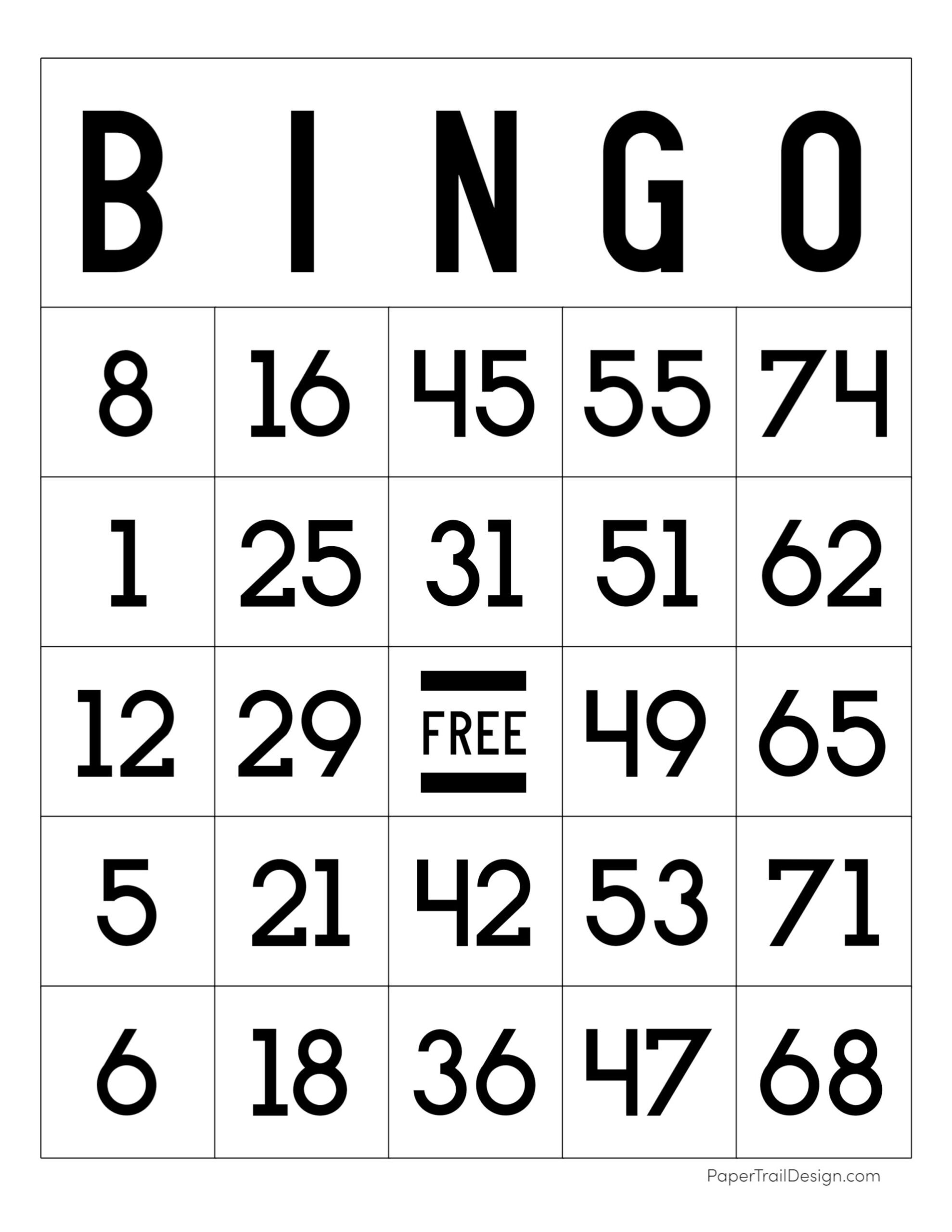 Free Printable Bingo Cards Template Free Printable Worksheet