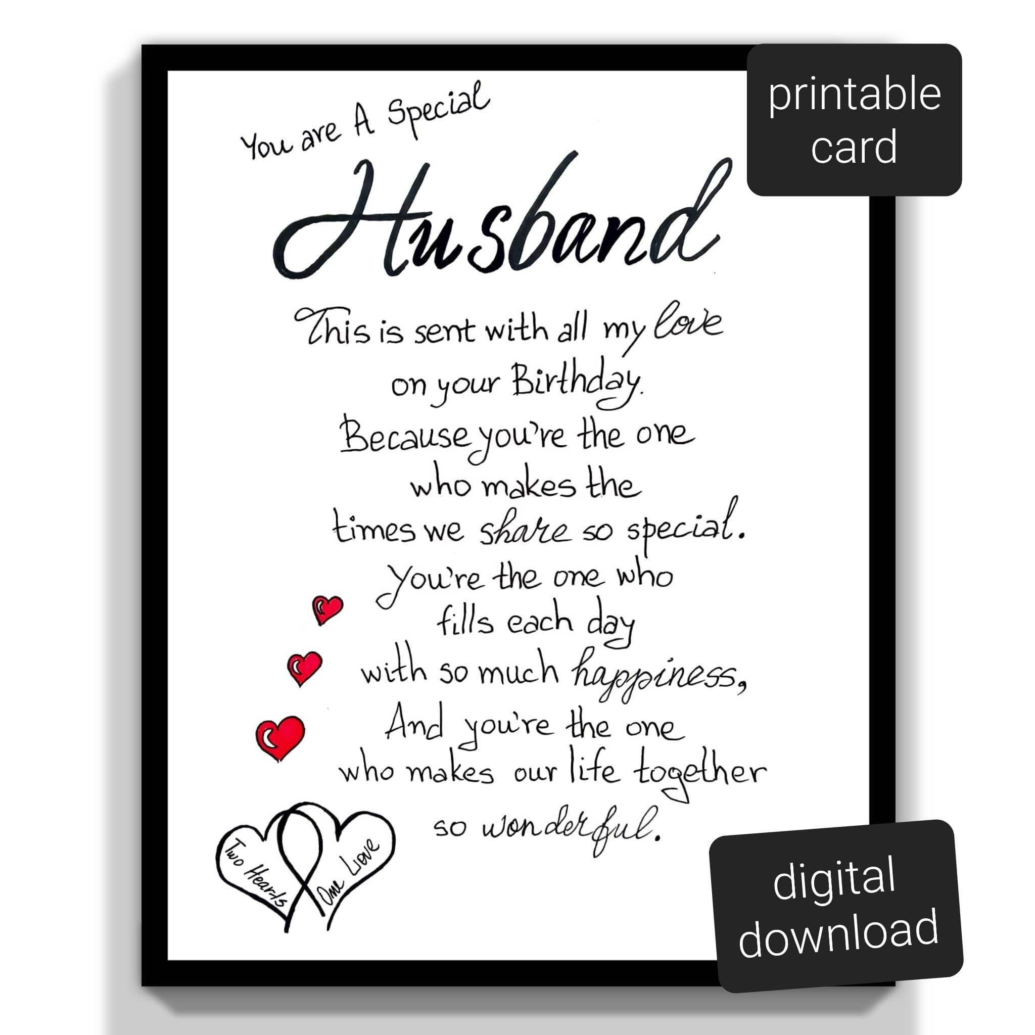 Free Printable Birthday Cards For Husband FREE Printable A Z