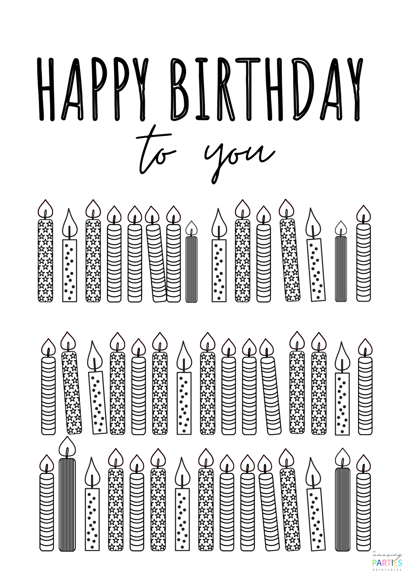 Free Printable Birthday Cards To Color My Amusing Adventures
