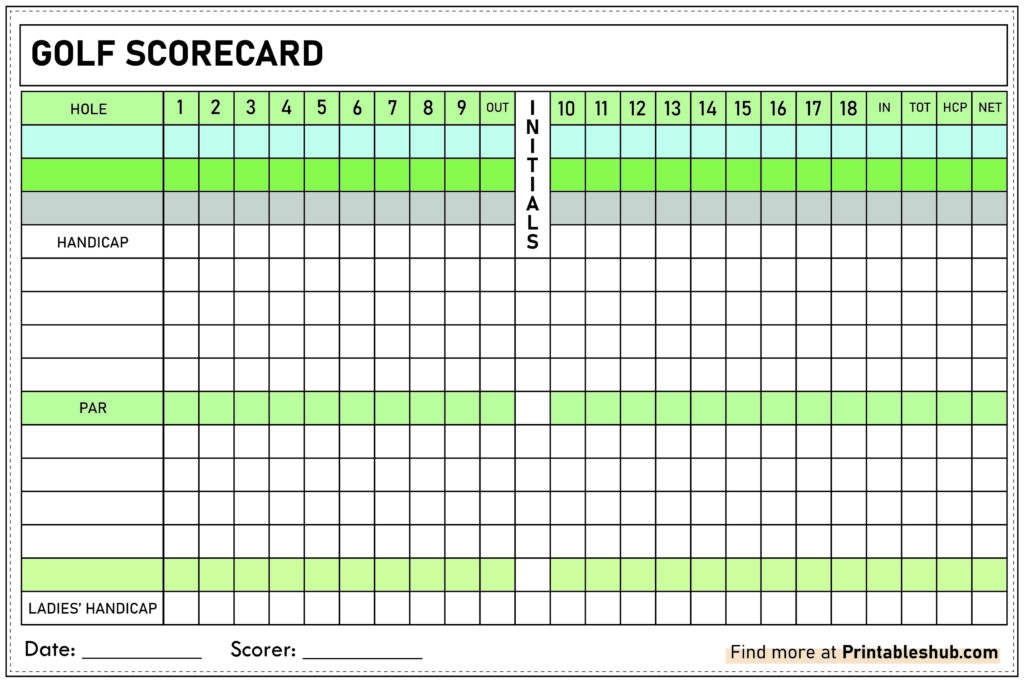 free printable golf cards