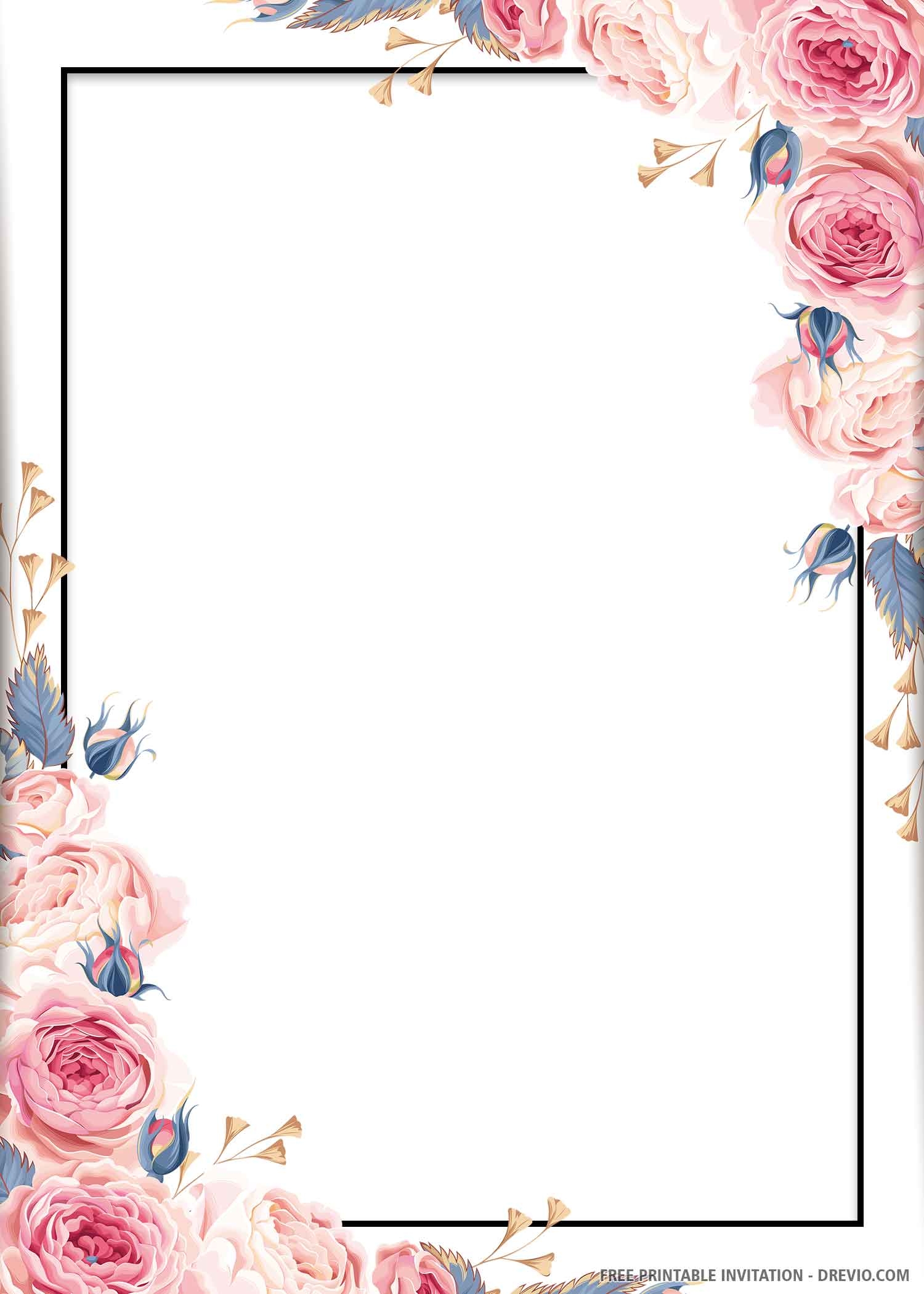 invitation template blue