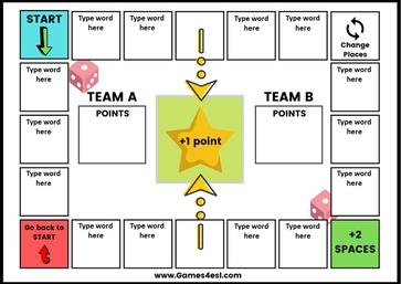 Free Printable Board Games And Templates Games4esl Worksheets Library