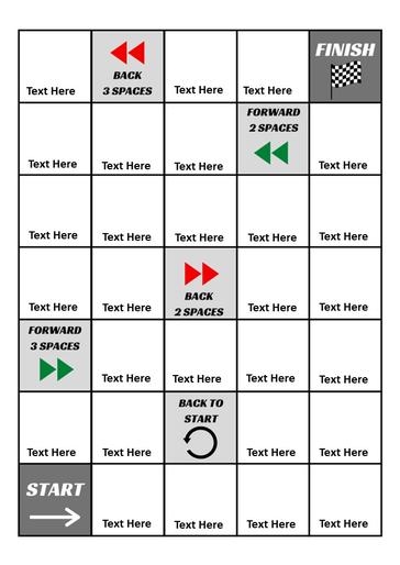 Free Printable Board Games And Templates Games4esl Worksheets Library