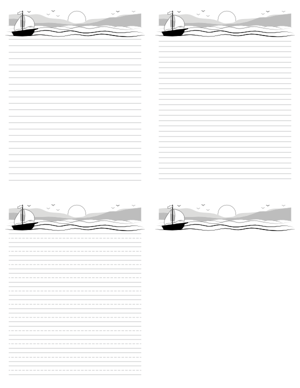 Free Printable Boat Writing Templates