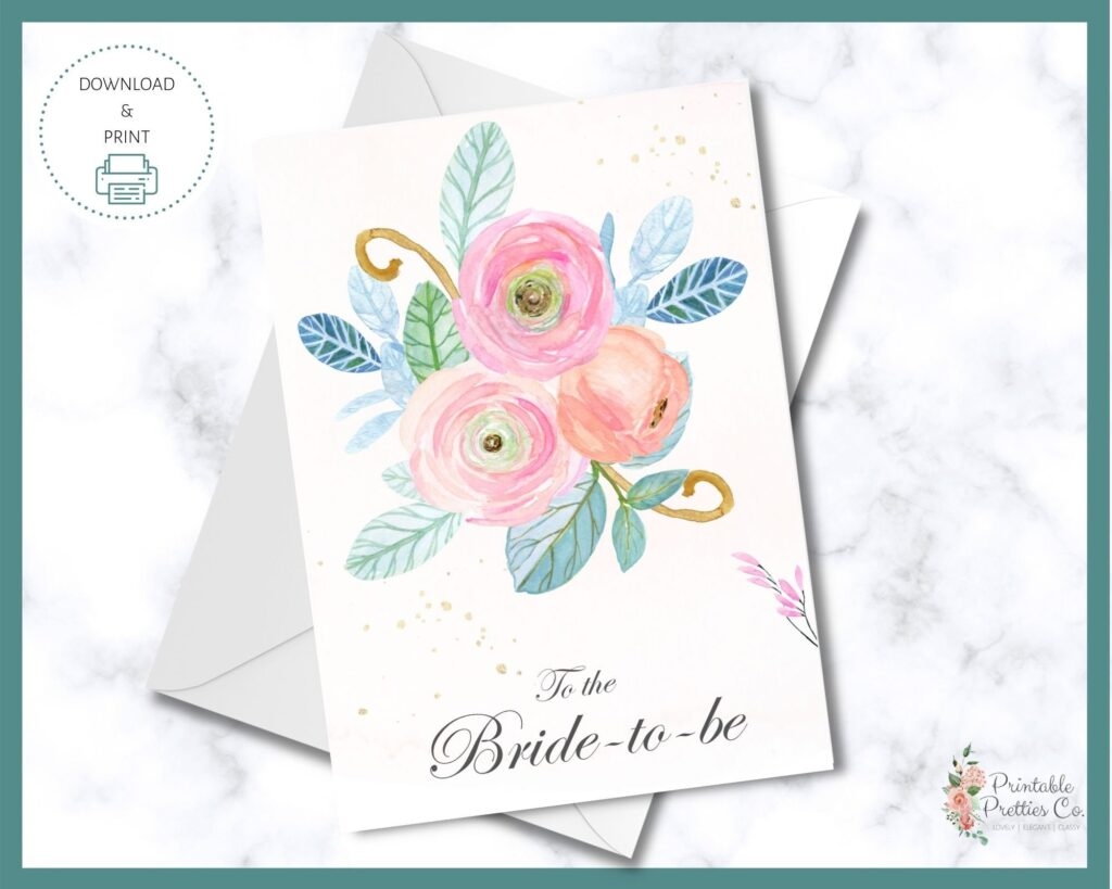 free printable bridal shower card