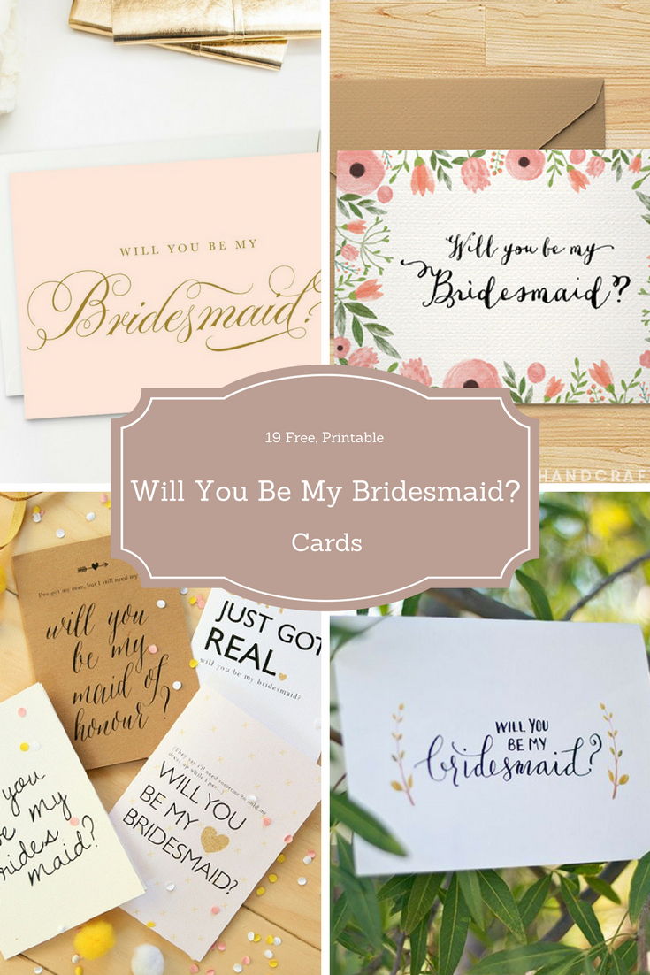 free printable bridesmaid cards