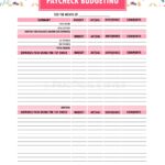 Free Printable Budget Worksheets Excel Printable Worksheets