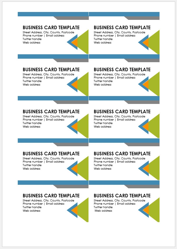 Free Printable Business Card Templates Microsoft Word Nolfonthego