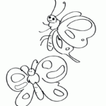 Free Printable Butterflies Coloring Page