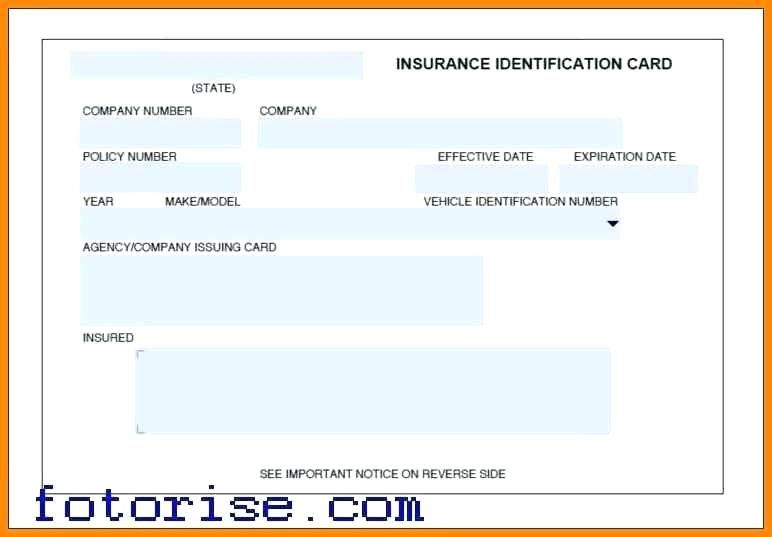 Free Printable Car Insurance Cards