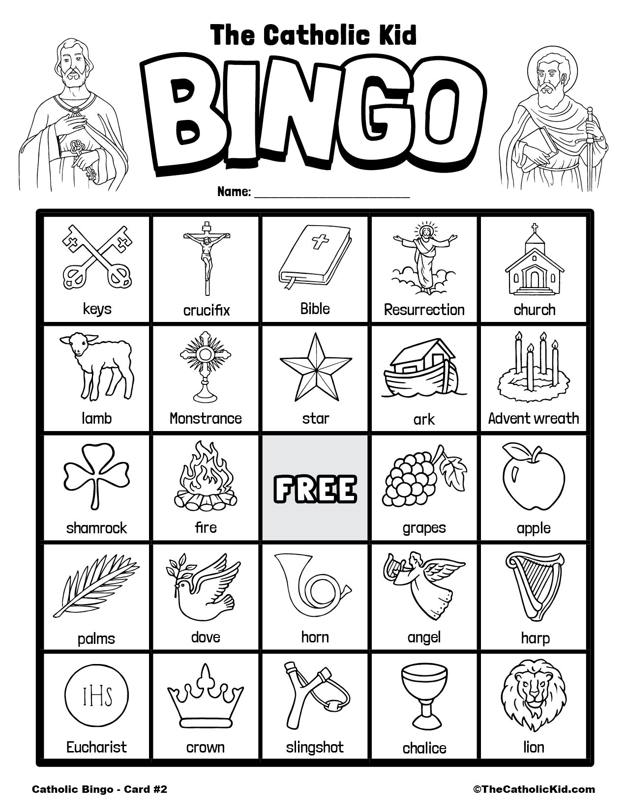 Free Printable Catholic Bingo Cards Printable Form Templates And Letter
