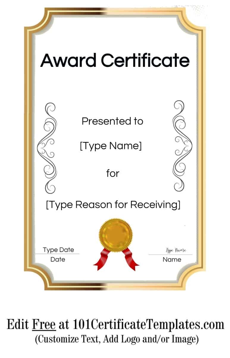 free printable certificate templates
