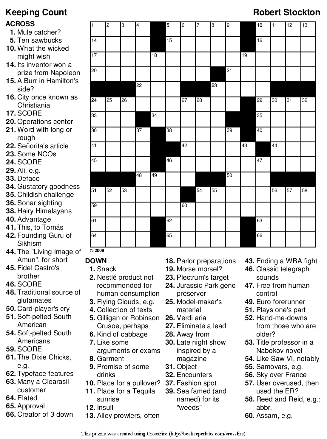 free printable challenging crossword puzzles