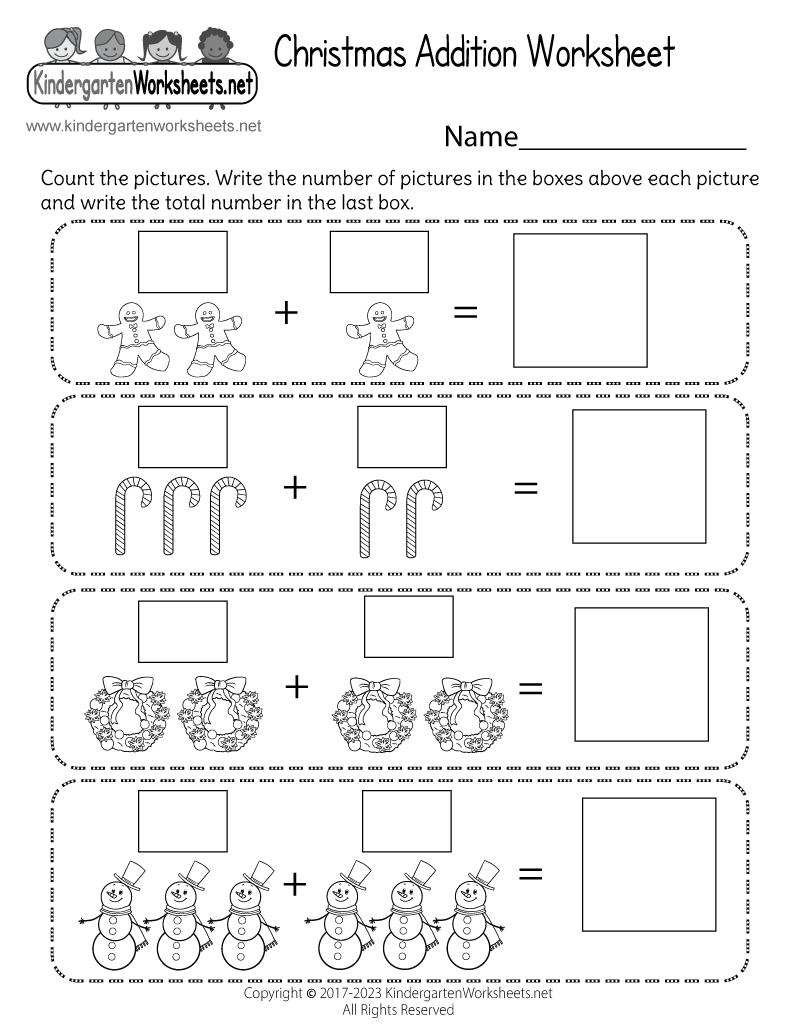 printable christmas worksheet