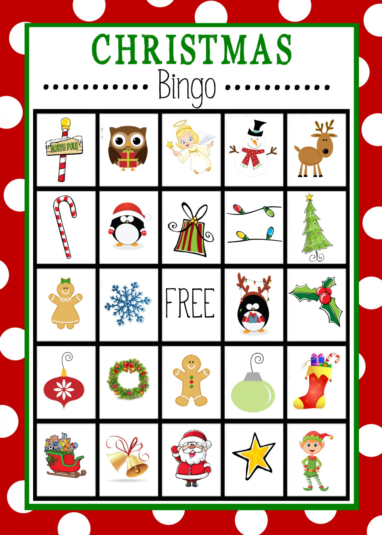 Free Printable Christmas Bingo Game Kerstbingo Kerst Printable