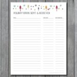 Free Printable Christmas Card Tracker