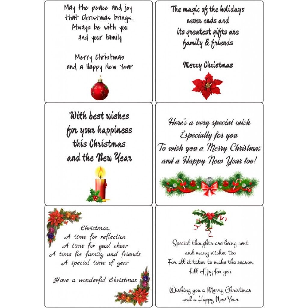 Free Printable Christmas Card Verses Printable Word Searches