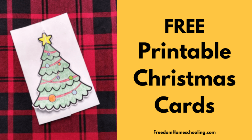 Free Printable Christmas Cards Freedom Homeschooling Worksheets Library