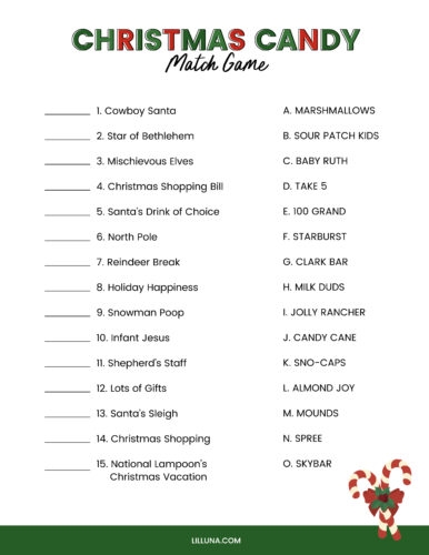 FREE Printable Christmas Games 4 FREEBIES Lil 39 Luna