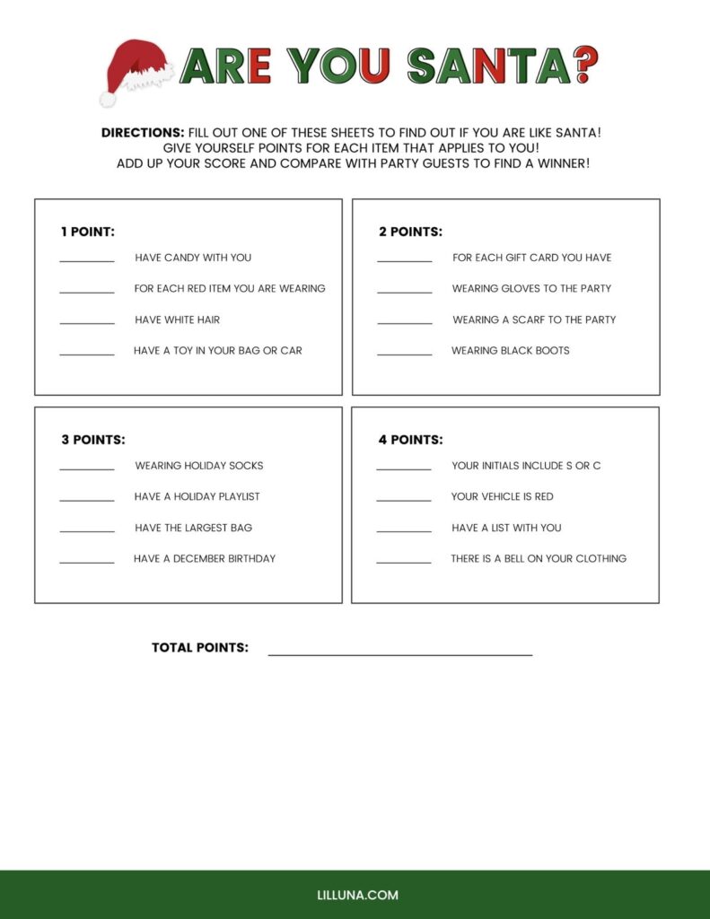 FREE Printable Christmas Games 4 FREEBIES Lil 39 Luna