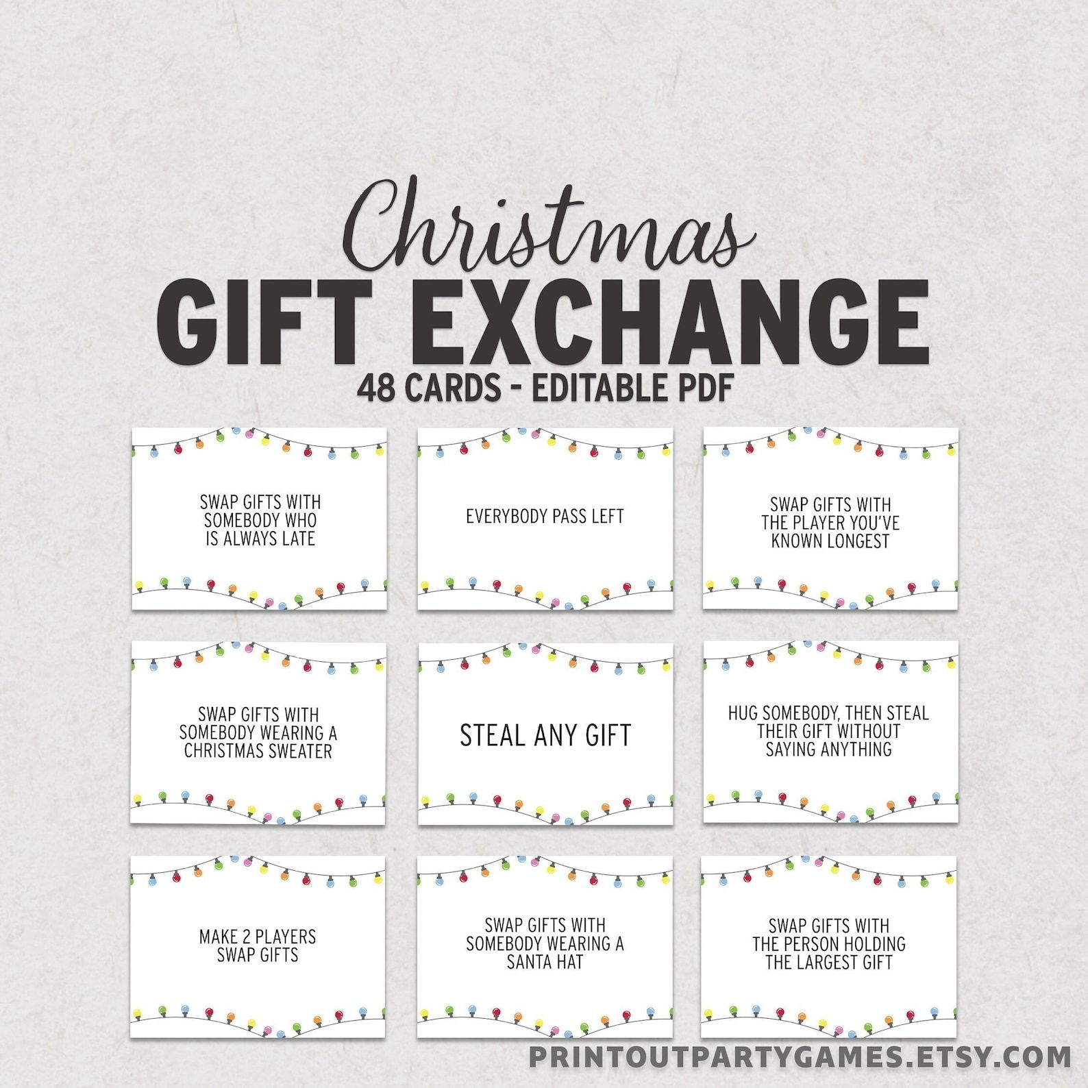Free Printable Christmas Gift Exchange Cards Printable Free Templates