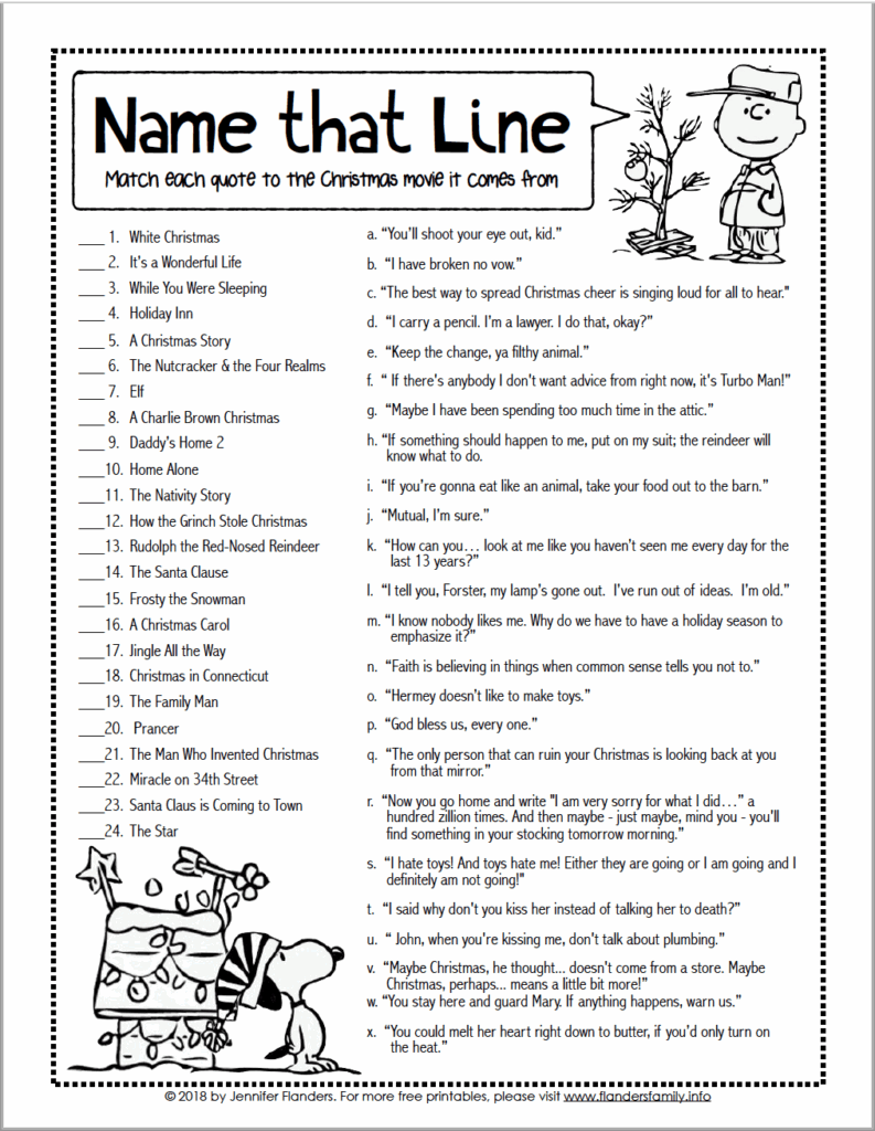 Free Printable Christmas Picture Quiz