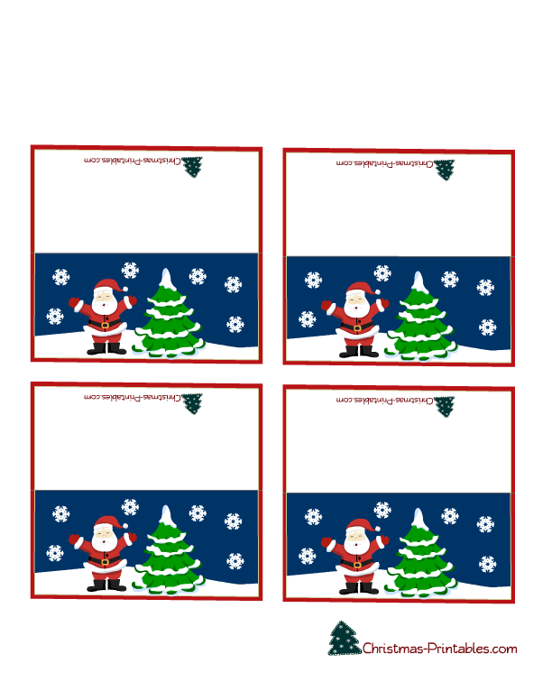 Free Printable Christmas Place Cards
