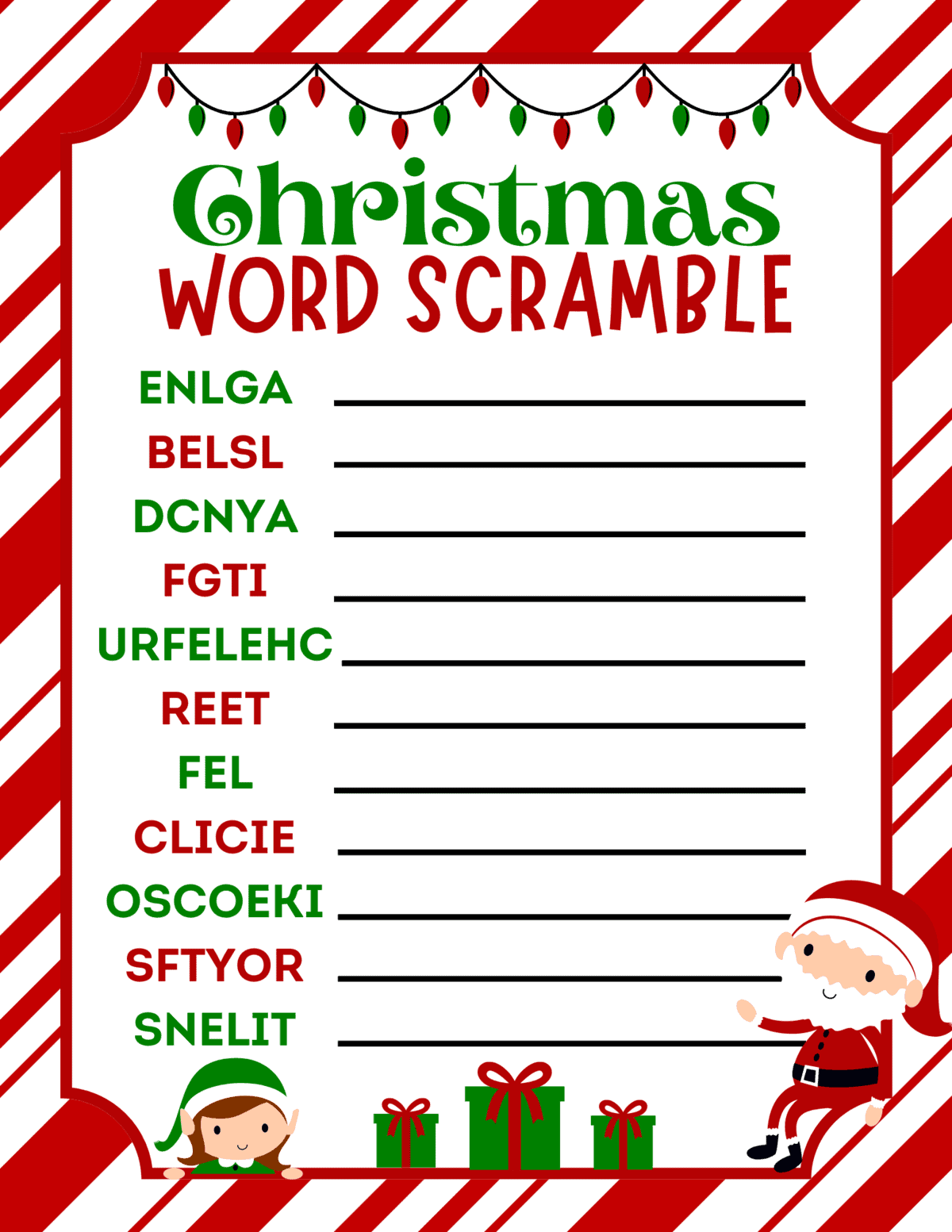 printable word game for kids