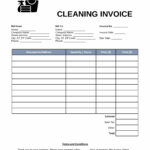 Free Printable Cleaning Invoice Template Printable Templates