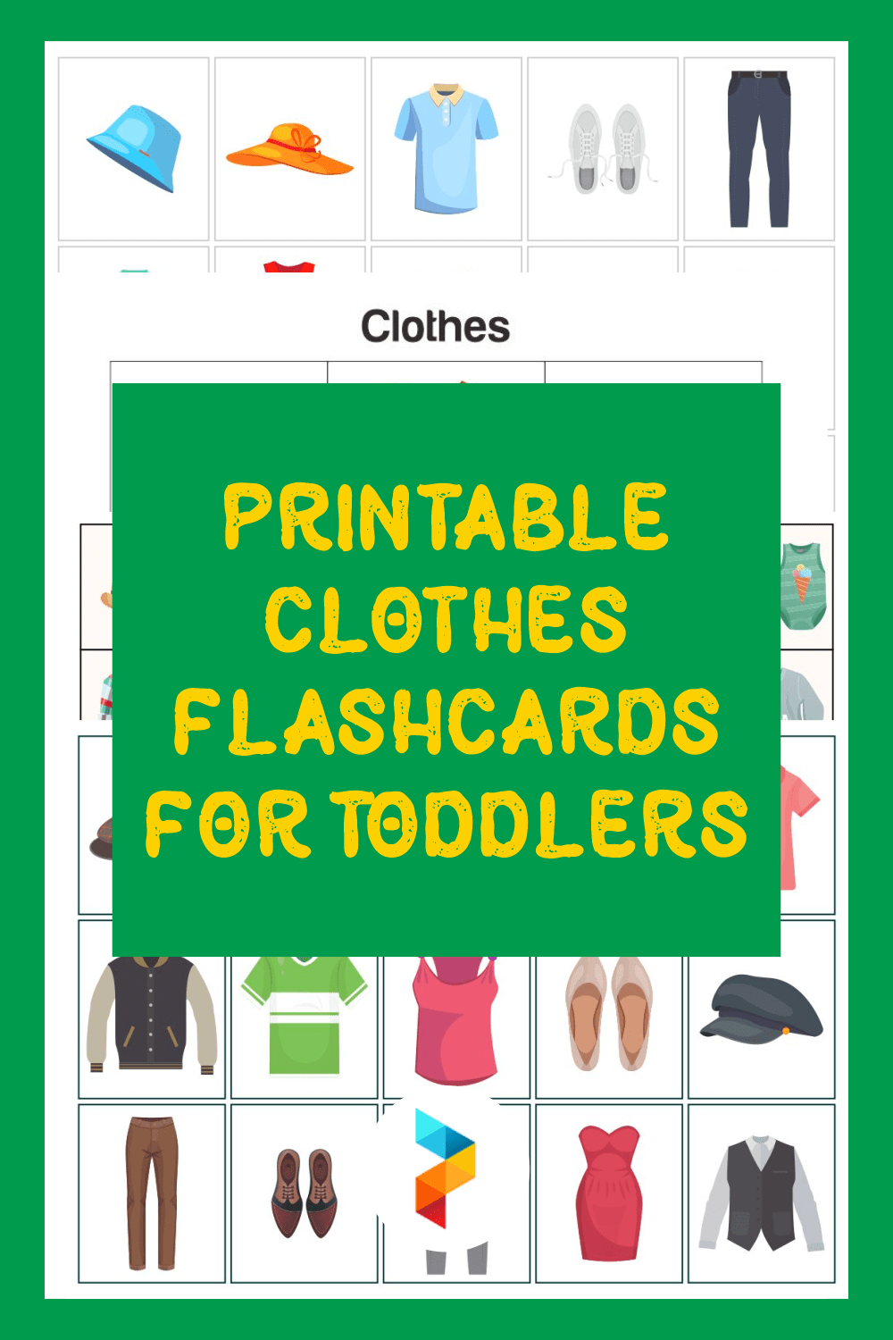 clothes flashcards printable pdf
