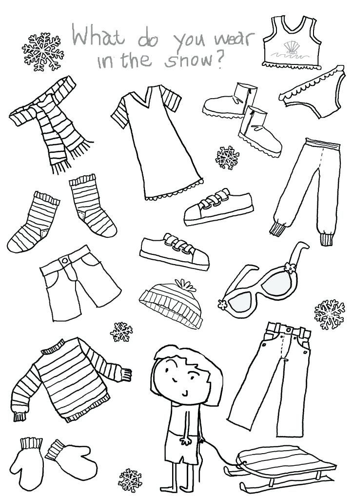Free Printable Clothing Worksheets