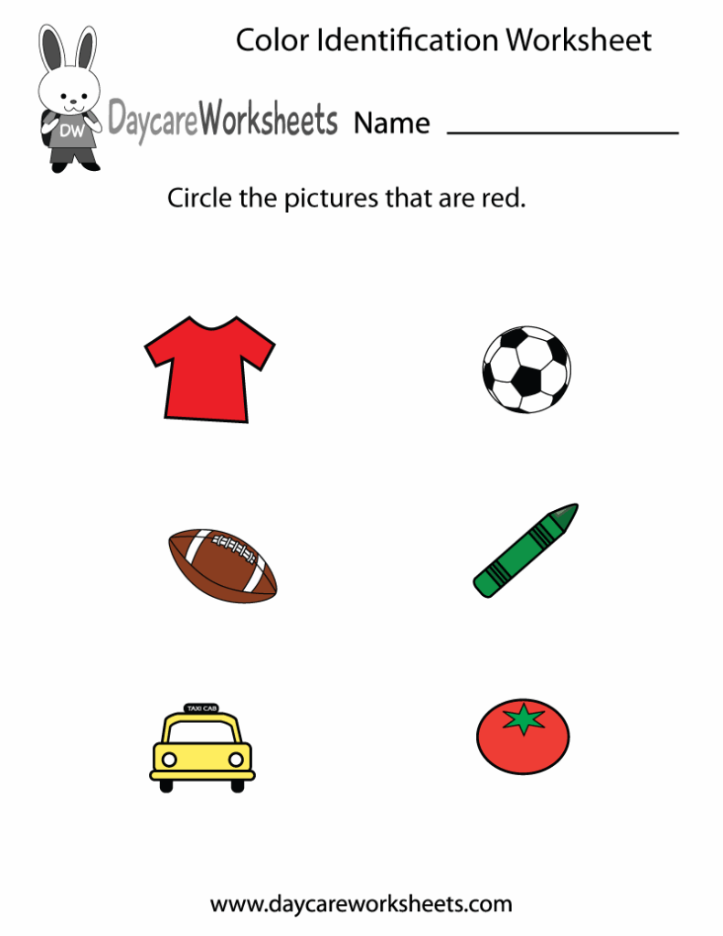Free Printable Color Identification Worksheet For Preschool
