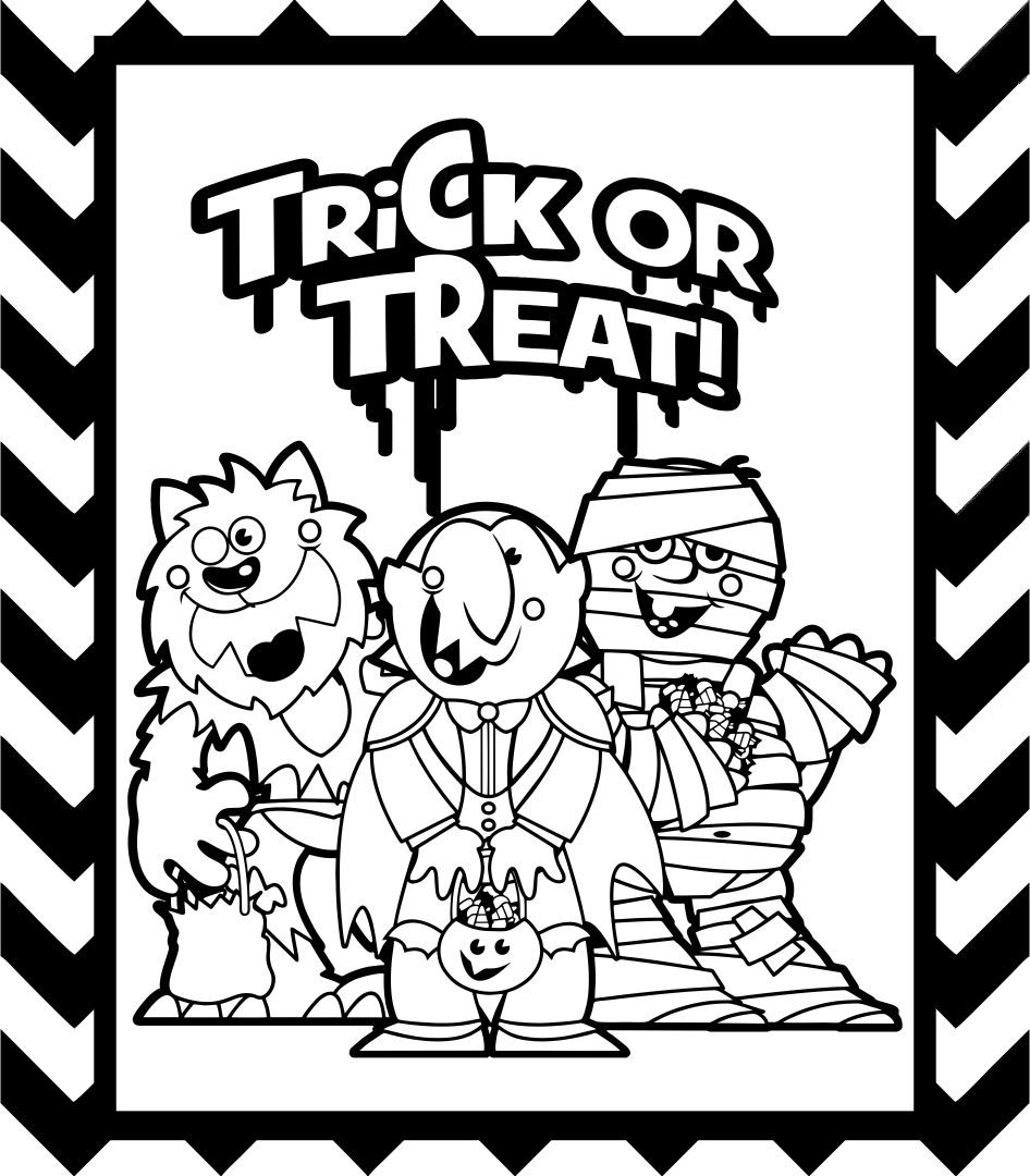 Free Printable Coloring Halloween Cards Free Templates Printable