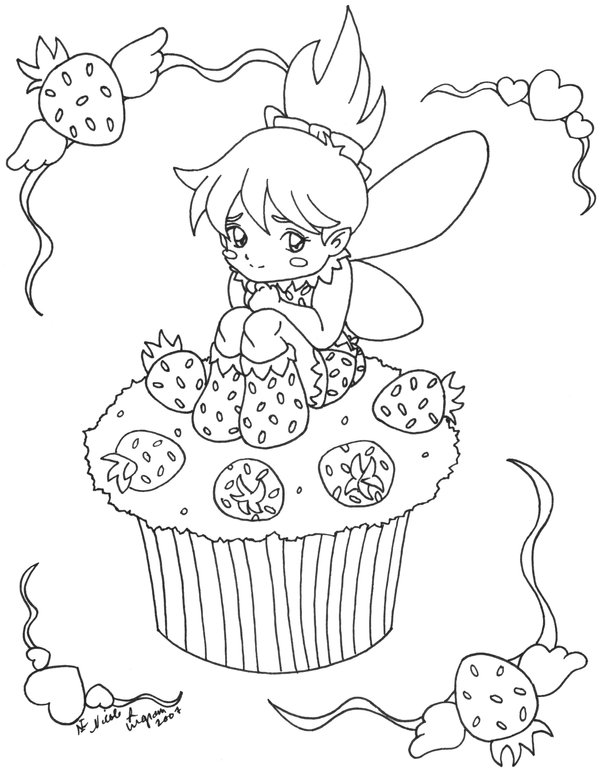 Free Printable Coloring Page Cupcakes Coloring Pages