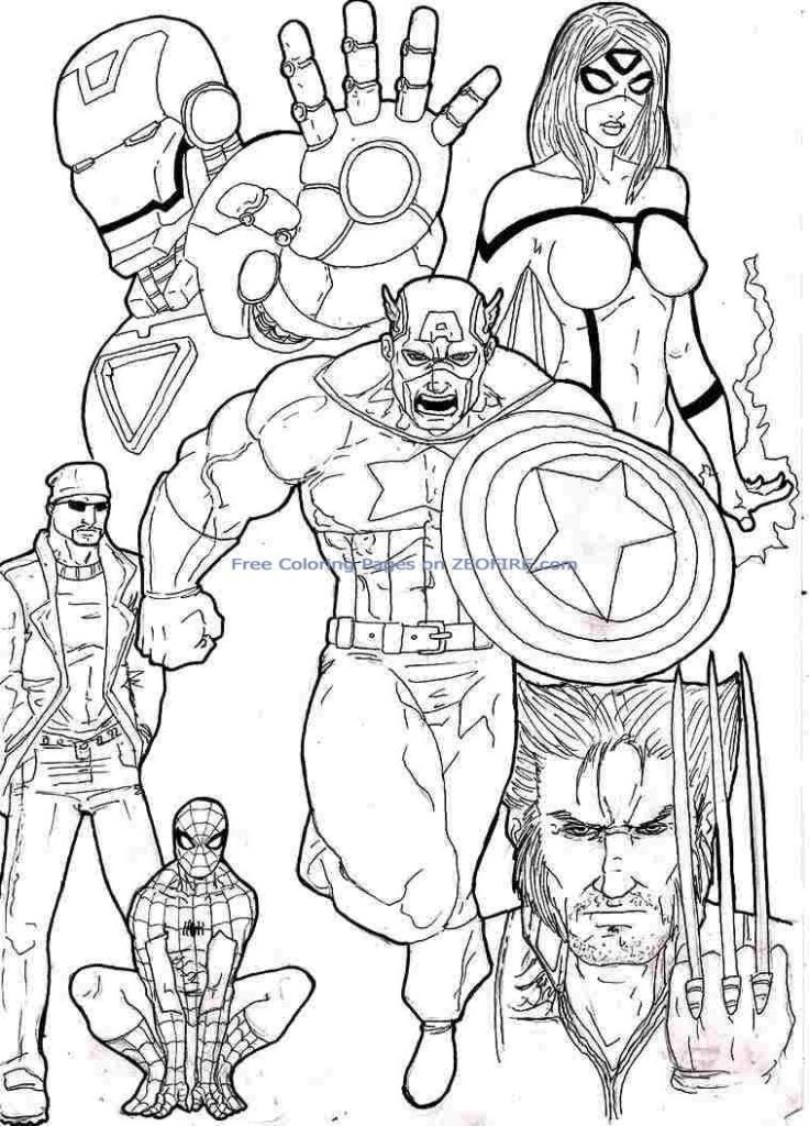 Free Printable Coloring Pages Avengers Coloring Home