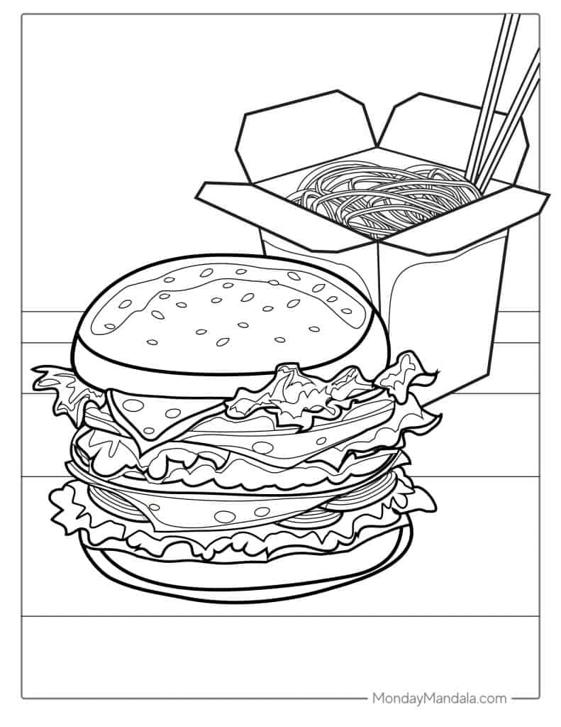 Free Printable Coloring Pages Food