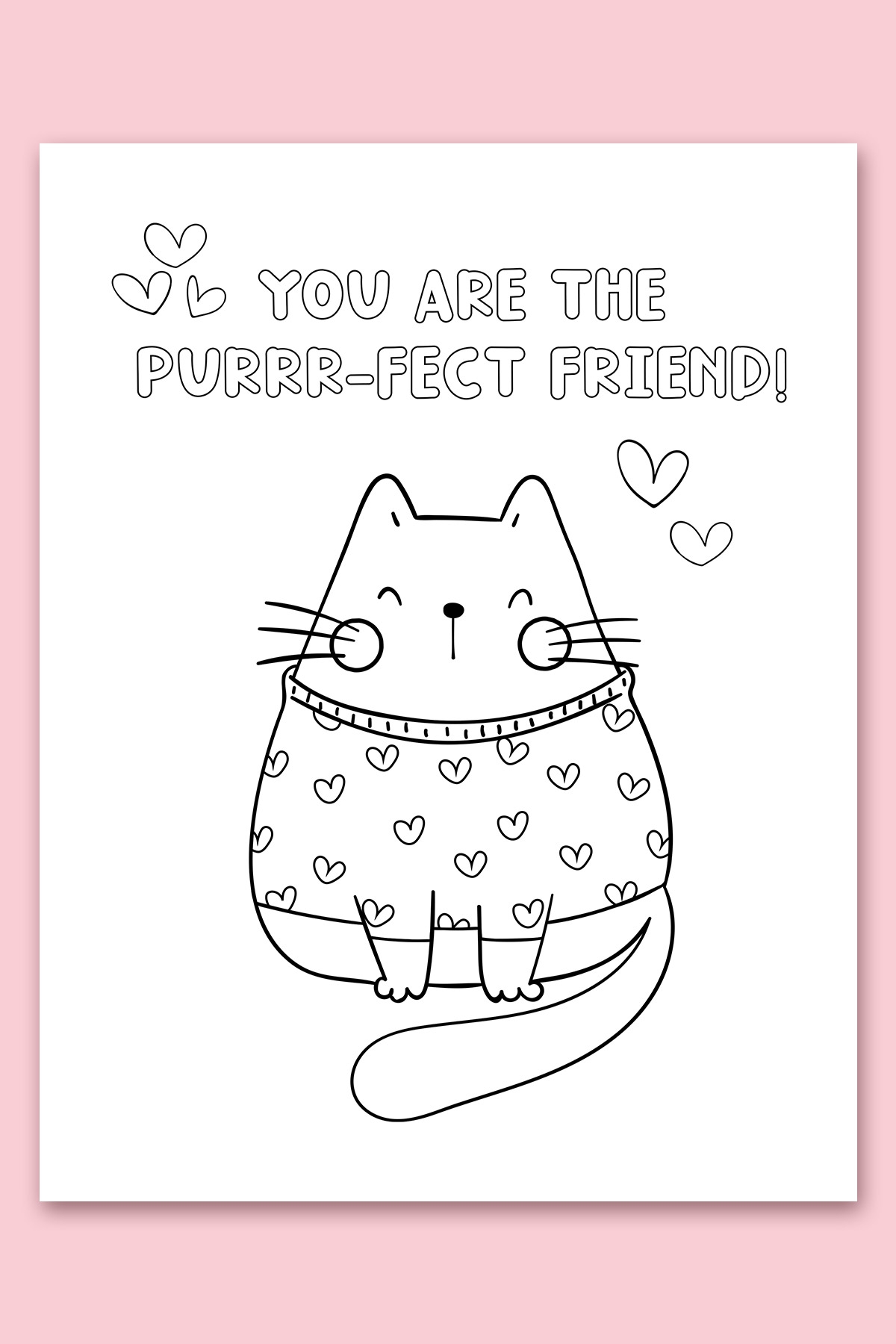 Free Printable Coloring Valentines Day Cards For Kids