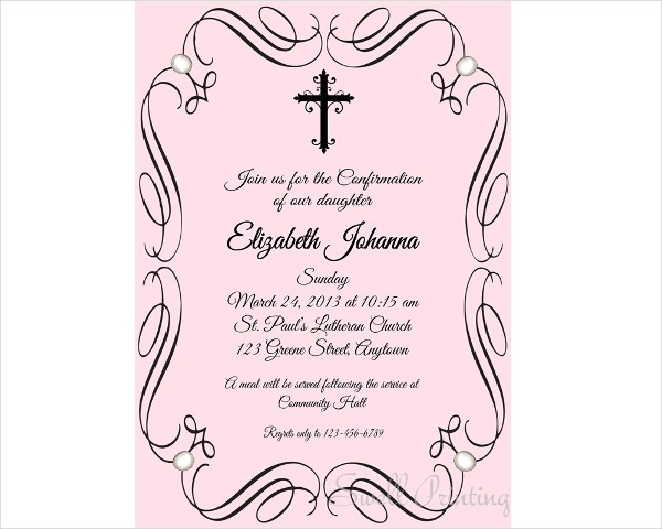 Free Printable Confirmation Card Template Templates Printable