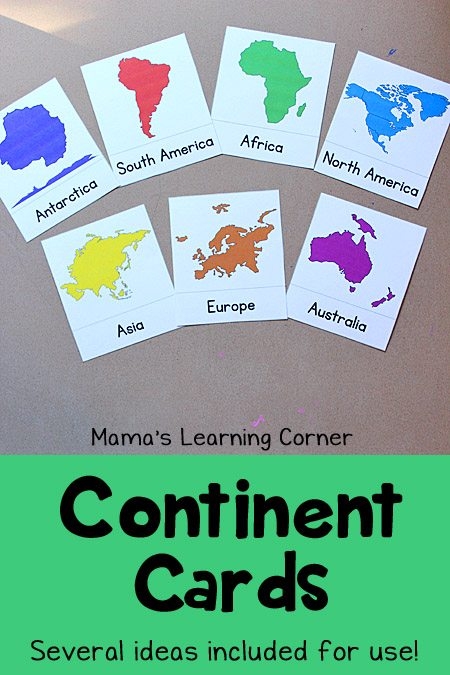 FREE Printable Continent Cards
