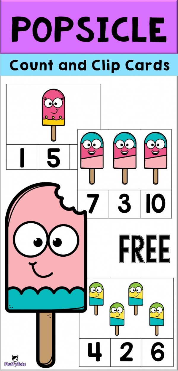 free printable count and clip cards