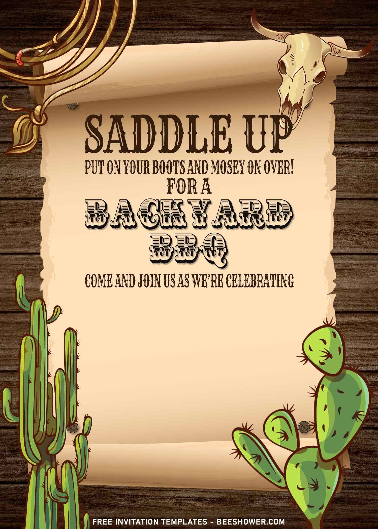Free Printable Cowboy Birthday Cards