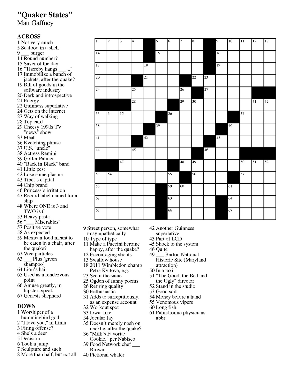 Free Printable Crossword Puzzle 1 Printable Crossword Puzzles James 